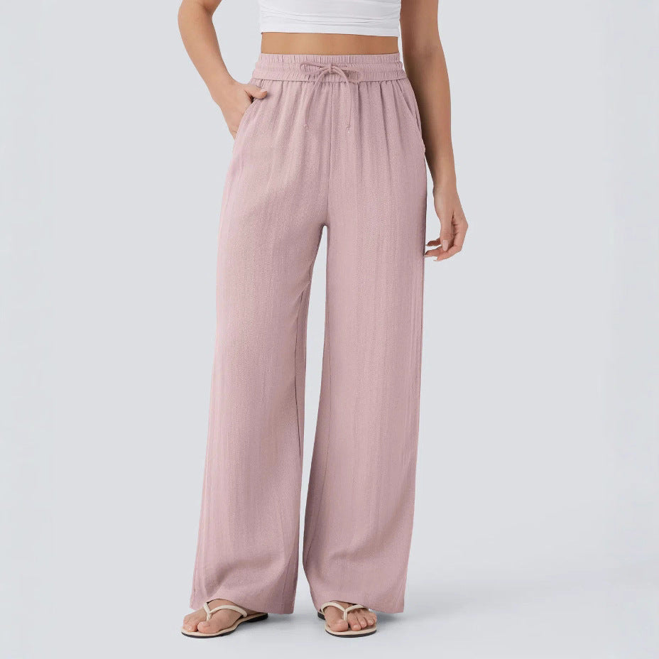 Dames Wijde Broek met Trekkoord – Wide Leg Lounge Pants